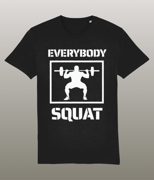 Everybody Squat - T-Shirt - Medium Pasvorm - Hoge Kwaliteit Biologisch Katoen
