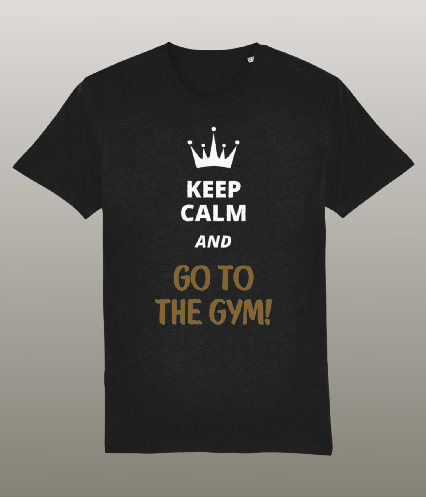 Keep Calm and Go To The Gym - T-Shirt - Medium Pasvorm - Hoge Kwaliteit Biologisch Katoen