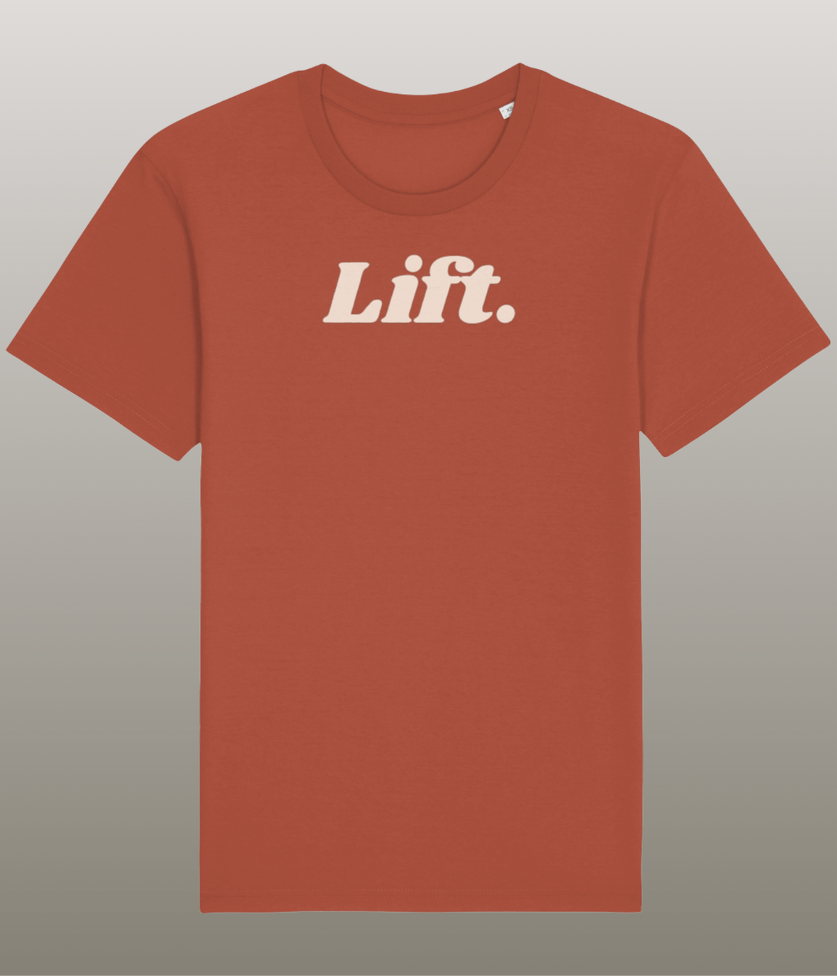 Lift. T-Shirt - Grappig Fitness Shirt in Heritage Brown