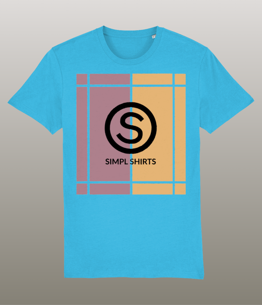 Simpl Shirts - T-Shirt - Blauw - Medium Pasvorm - Hoge Kwaliteit Biologisch Katoen