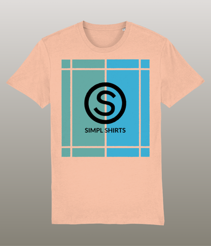 Simpl Shirts - T-Shirt - Perzik - Medium Pasvorm - Hoge Kwaliteit Biologisch Katoen