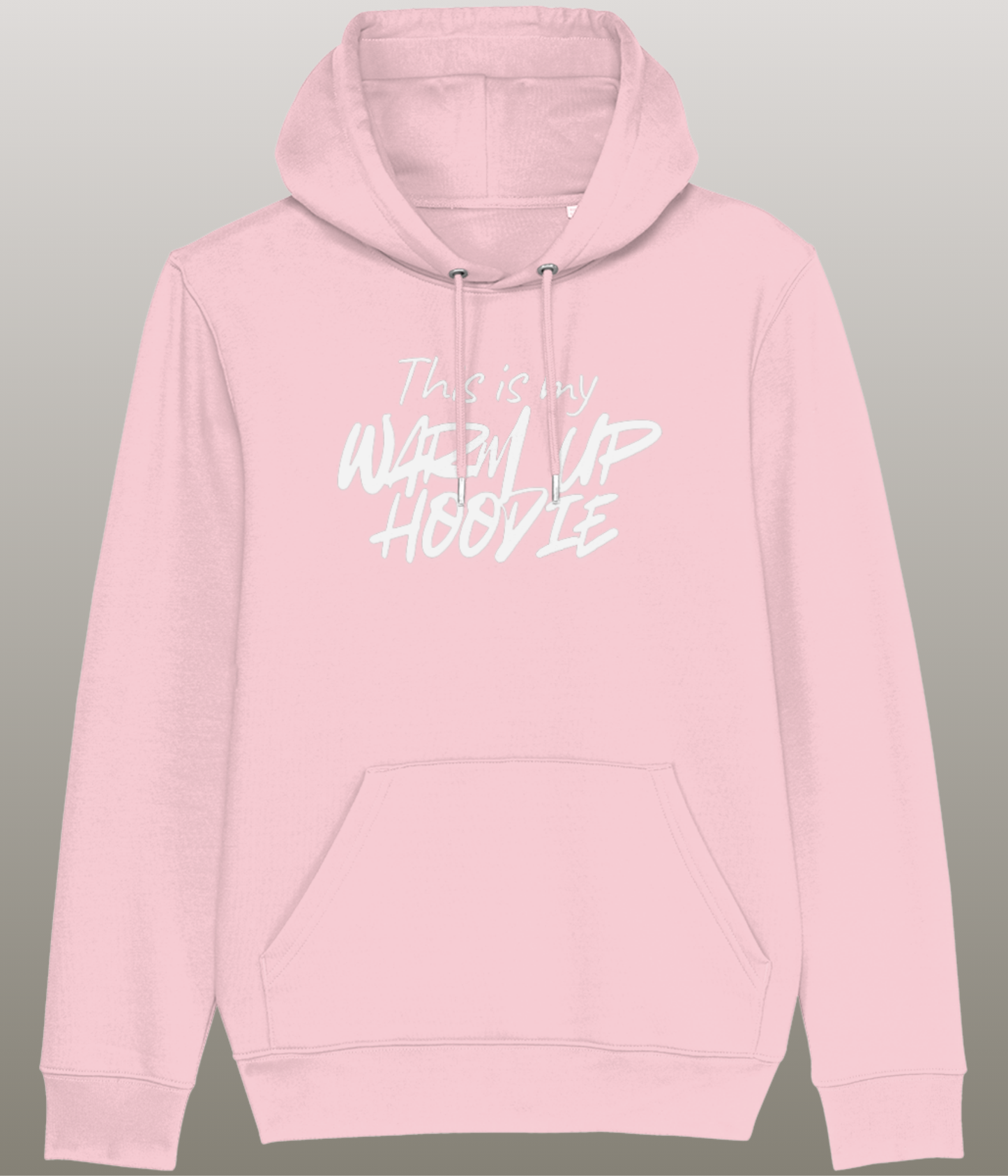 This is my Warm Up Hoody - Grappige Fitness Hoody - 100% biologisch katoen - in meerdere kleuren beschikbaar, witte tekst