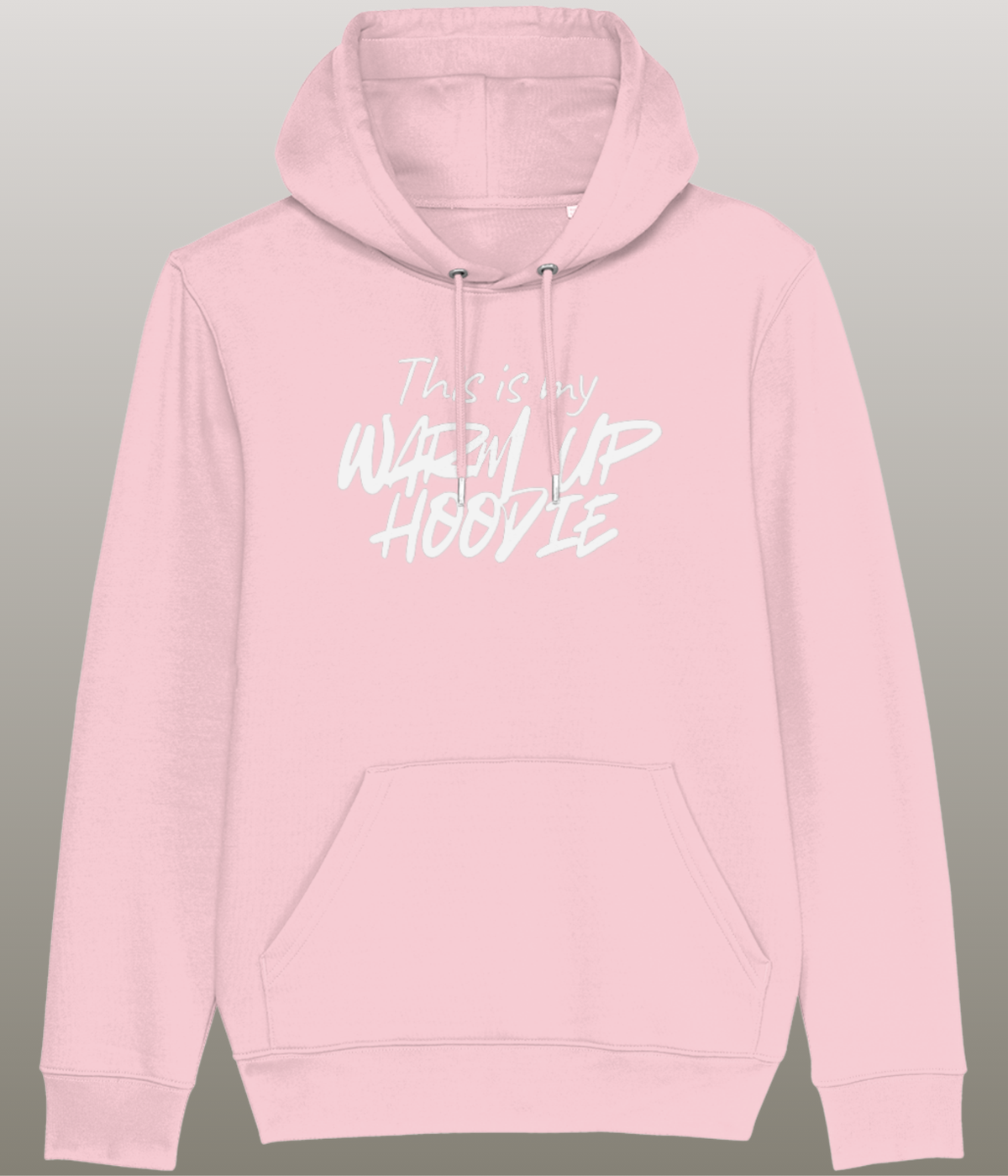 This is my Warm Up Hoody - Grappige Fitness Hoody - 100% biologisch katoen - in meerdere kleuren beschikbaar, witte tekst