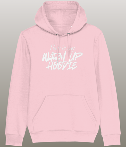 This is my Warm Up Hoody - Grappige Fitness Hoody - 100% biologisch katoen - in meerdere kleuren beschikbaar, witte tekst