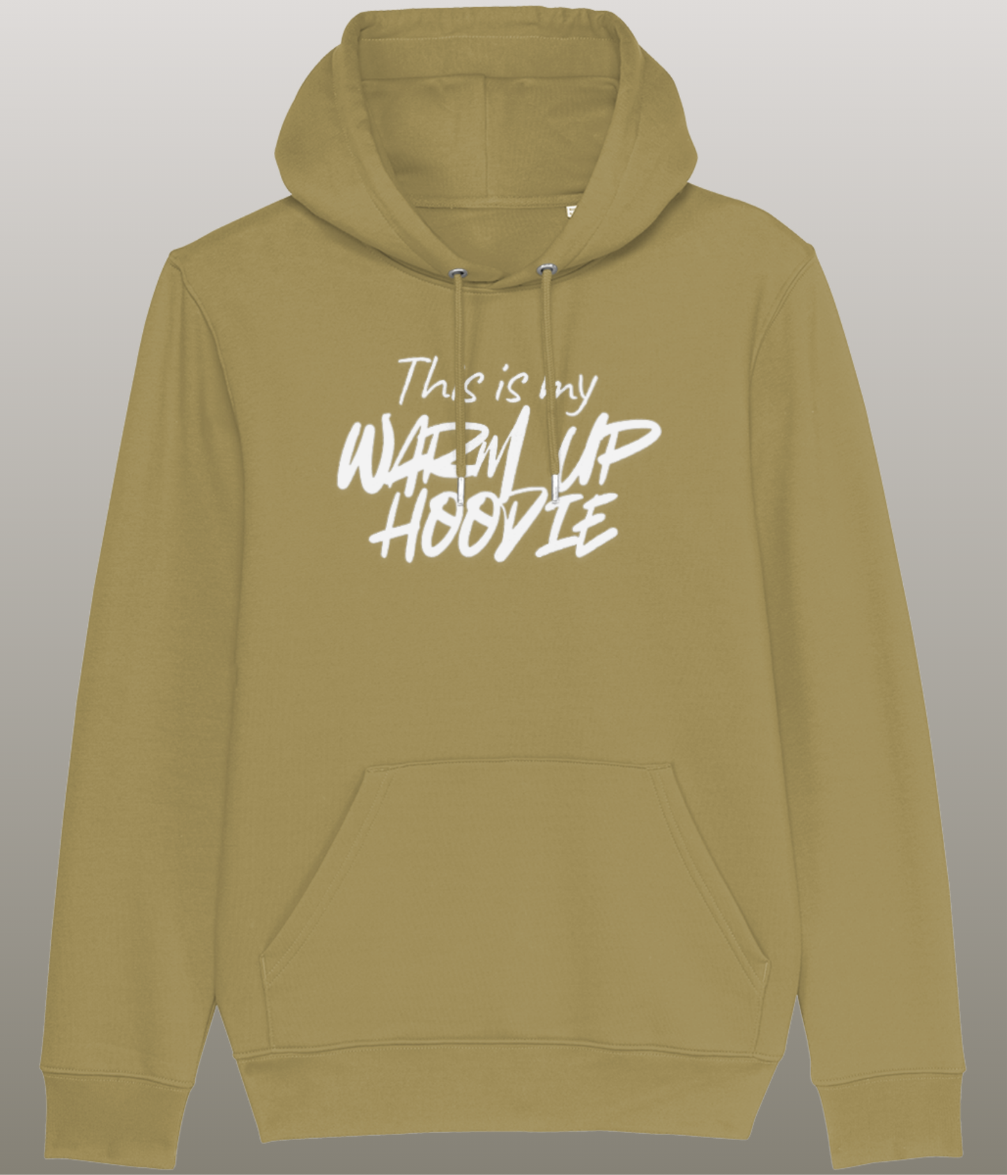 This is my Warm Up Hoody - Grappige Fitness Hoody - 100% biologisch katoen - in meerdere kleuren beschikbaar, witte tekst