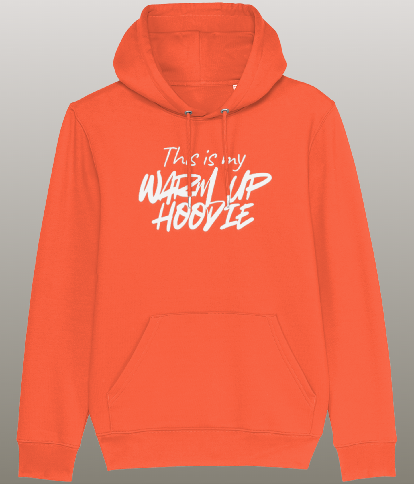 This is my Warm Up Hoody - Grappige Fitness Hoody - 100% biologisch katoen - in meerdere kleuren beschikbaar, witte tekst