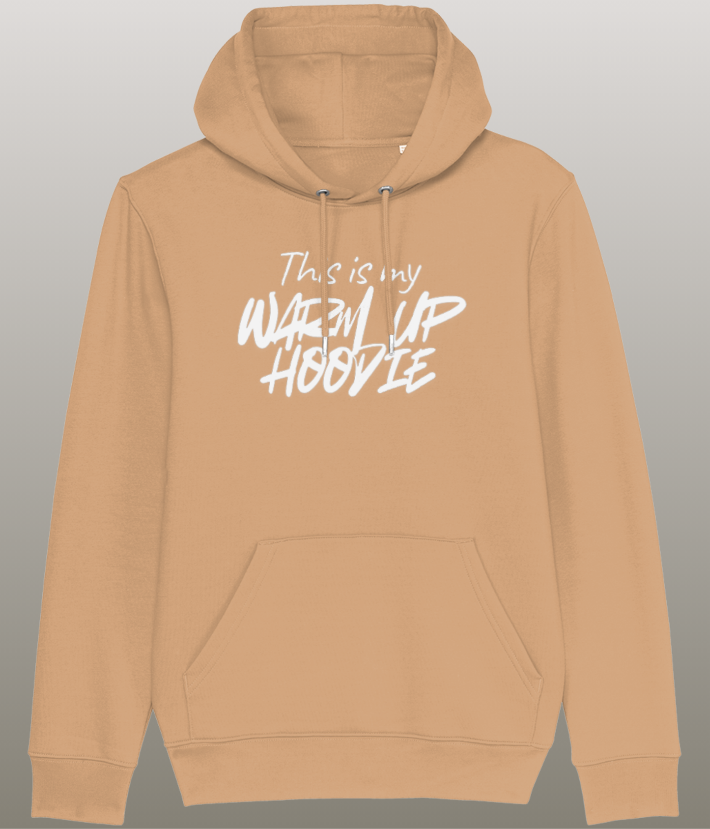 This is my Warm Up Hoody - Grappige Fitness Hoody - 100% biologisch katoen - in meerdere kleuren beschikbaar, witte tekst
