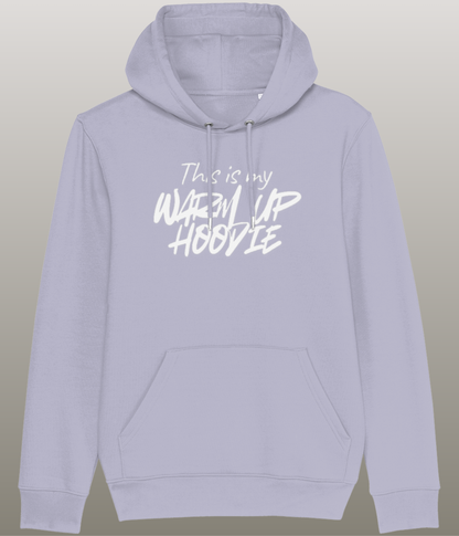 This is my Warm Up Hoody - Grappige Fitness Hoody - 100% biologisch katoen - in meerdere kleuren beschikbaar, witte tekst